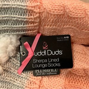 Cuddl Duds Sherpa Lined Lounge Socks - Pink